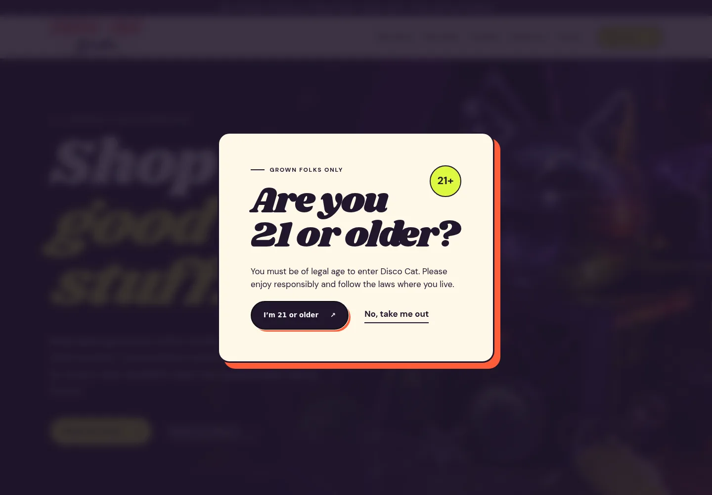 Disco Cat homepage preview — discocat.cool